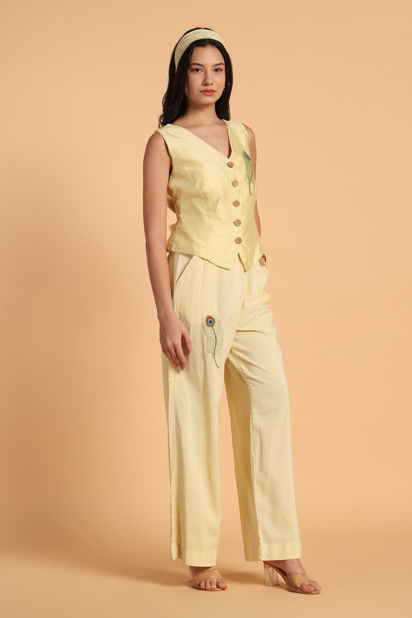 MOR PANKH EMBROIDERED CO ORD SET