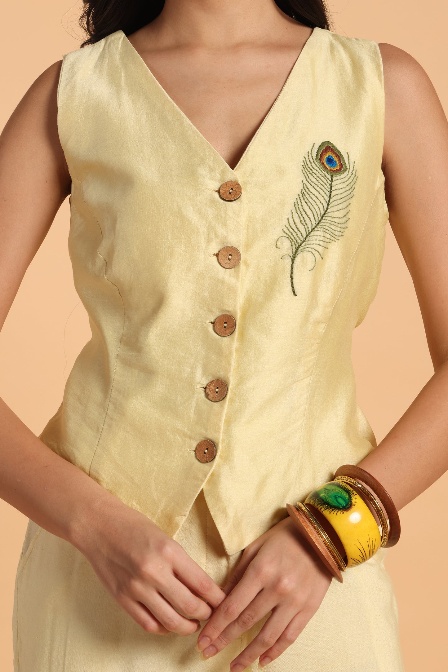 MOR PANKH WAISTCOAT TOP
