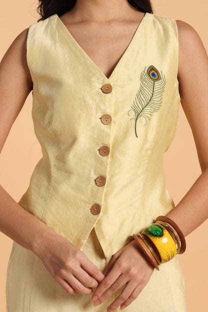 MOR PANKH WAISTCOAT TOP