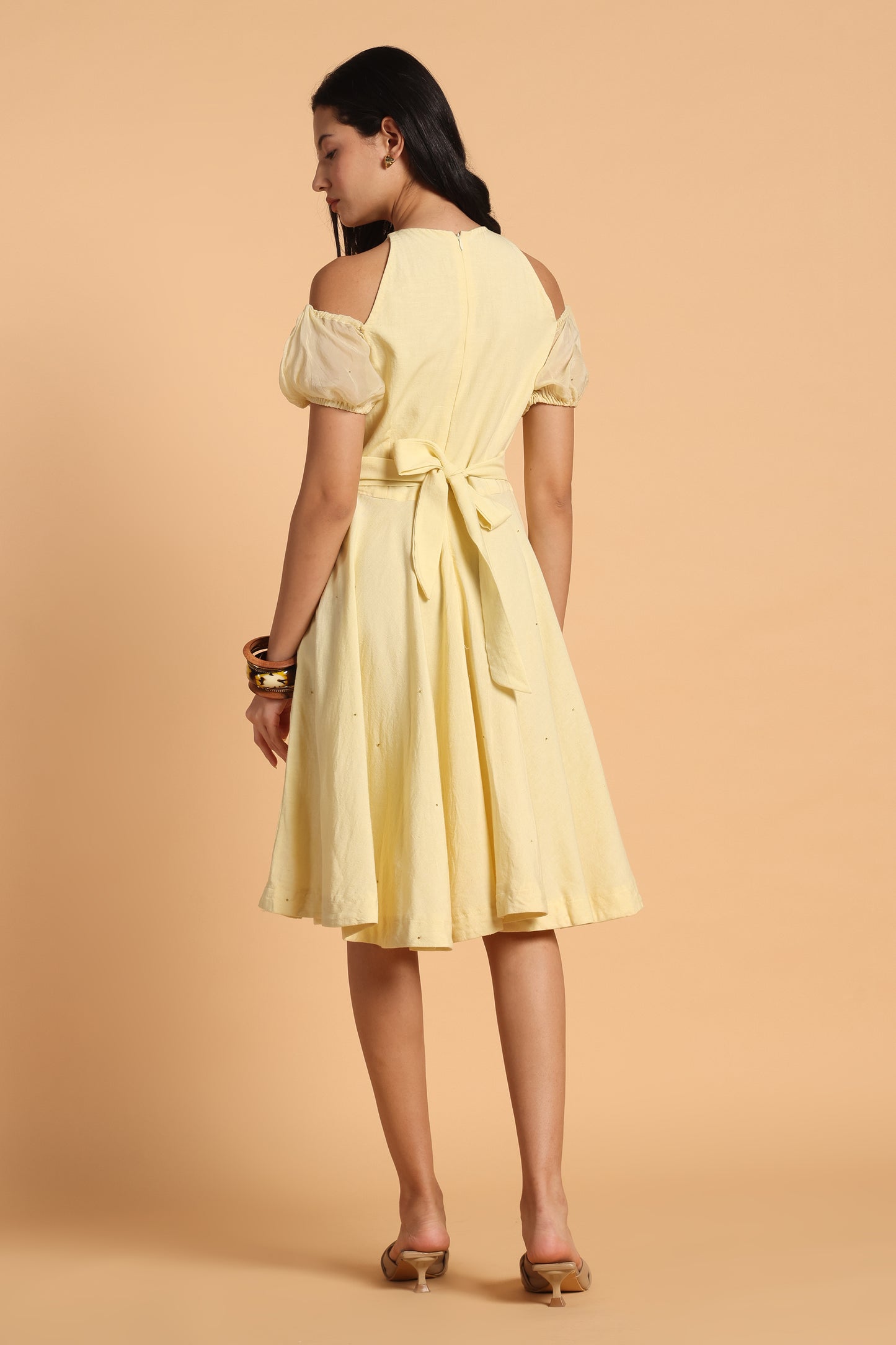 PARROT EMBROIDERED DRESS