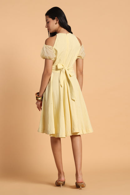 PARROT EMBROIDERED DRESS