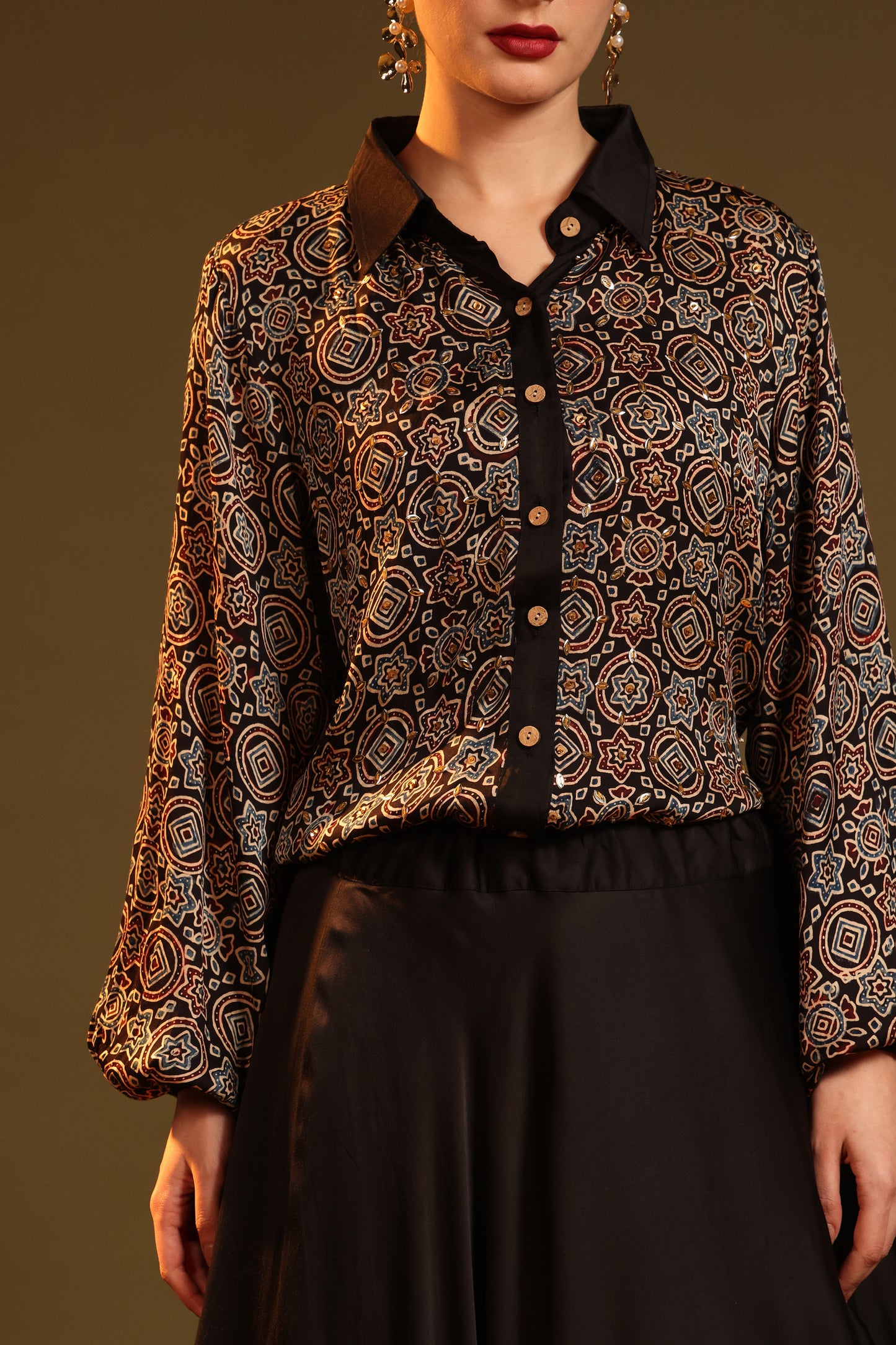 CHANDNI AJRAKH SHIRT